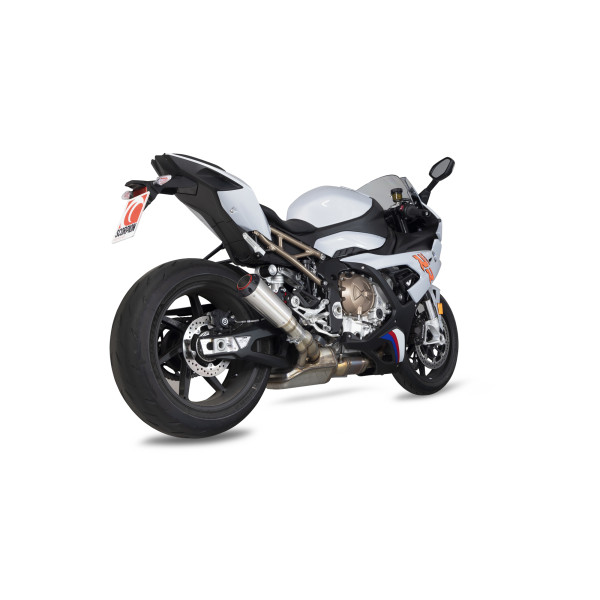 Scorpion Exhaust BMW S1000 RR 2019 - 2022 Red Power Slip-on Brushed Stainless Steel Sleeve